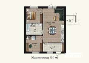 Таунхаус 70м², 2-этажный, участок 2 сот.  