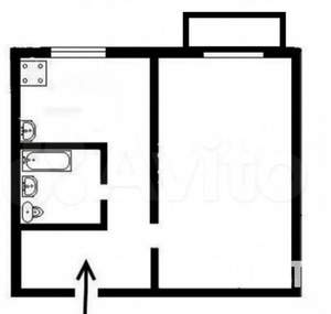 1-к квартира, на длительный срок, 31м2, 3/5 этаж