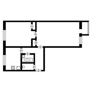 2-к квартира, вторичка, 47м2, 1/5 этаж
