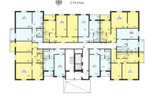 2-к квартира, вторичка, 53м2, 14/14 этаж