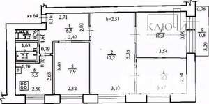4-к квартира, вторичка, 62м2, 4/5 этаж