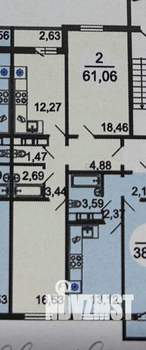 2-к квартира, вторичка, 61м2, 6/14 этаж