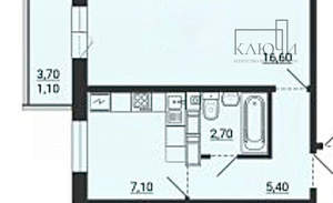 1-к квартира, вторичка, 32м2, 4/10 этаж