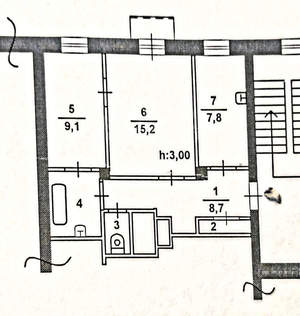 2-к квартира, вторичка, 47м2, 2/3 этаж