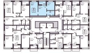 2-к квартира, вторичка, 51м2, 12/17 этаж