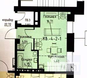 1-к квартира, вторичка, 32м2, 2/4 этаж