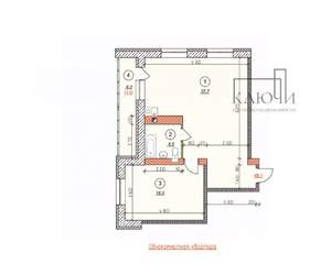 1-к квартира, вторичка, 61м2, 2/4 этаж