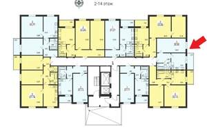 1-к квартира, вторичка, 36м2, 1/14 этаж