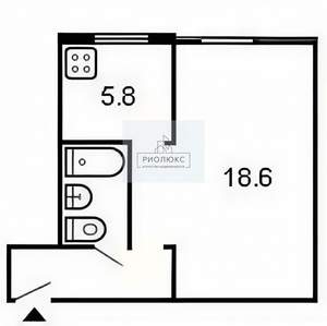 1-к квартира, вторичка, 32м2, 1/4 этаж