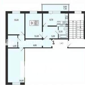3-к квартира, вторичка, 70м2, 3/10 этаж