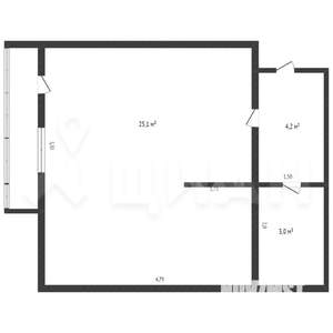 1-к квартира, вторичка, 34м2, 5/5 этаж