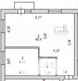 2-к квартира, вторичка, 58м2, 2/3 этаж