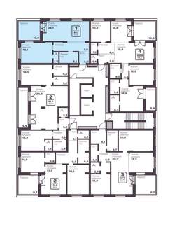 1-к квартира, вторичка, 58м2, 9/10 этаж
