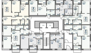 2-к квартира, строящийся дом, 53м2, 2/9 этаж