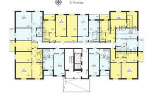 1-к квартира, строящийся дом, 36м2, 2/14 этаж