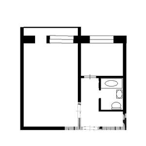 1-к квартира, вторичка, 30м2, 2/6 этаж