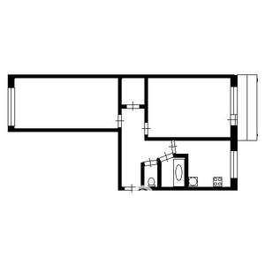 2-к квартира, вторичка, 48м2, 2/5 этаж