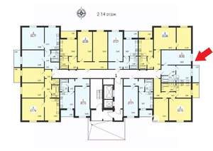 1-к квартира, вторичка, 36м2, 1/14 этаж