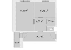 1-к квартира, вторичка, 50м2, 5/9 этаж