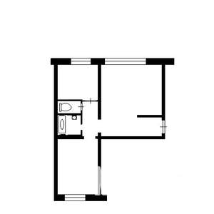 1-к квартира, вторичка, 52м2, 2/10 этаж