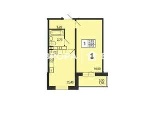 1-к квартира, вторичка, 37м2, 8/10 этаж