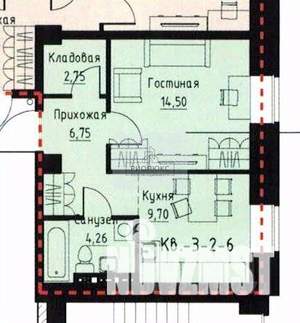 1-к квартира, вторичка, 38м2, 2/4 этаж