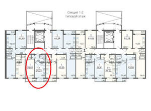 Студия квартира, вторичка, 25м2, 3/16 этаж