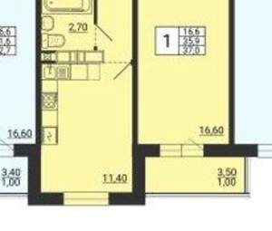 1-к квартира, вторичка, 36м2, 2/10 этаж