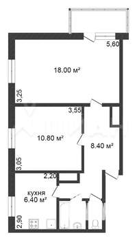 2-к квартира, вторичка, 50м2, 2/4 этаж