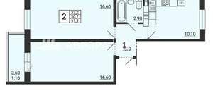 2-к квартира, вторичка, 51м2, 5/10 этаж