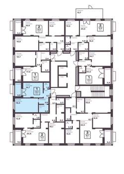 1-к квартира, вторичка, 42м2, 2/17 этаж