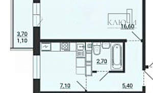 1-к квартира, вторичка, 32м2, 4/10 этаж