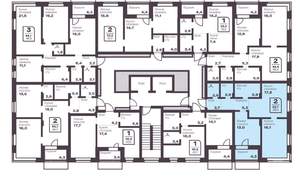 2-к квартира, вторичка, 67м2, 11/17 этаж