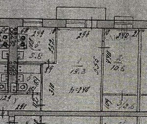 2-к квартира, вторичка, 44м2, 4/5 этаж