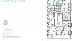 1-к квартира, строящийся дом, 34м2, 14/16 этаж