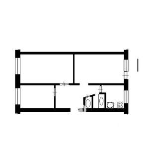 3-к квартира, вторичка, 63м2, 1/5 этаж