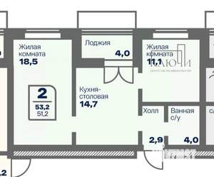2-к квартира, строящийся дом, 60м2, 2/10 этаж