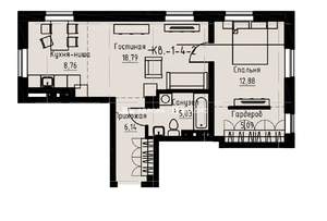 2-к квартира, вторичка, 57м2, 4/4 этаж