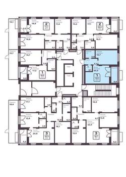 1-к квартира, вторичка, 44м2, 2/10 этаж