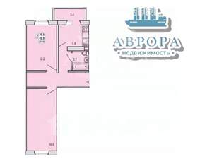 2-к квартира, вторичка, 51м2, 5/10 этаж