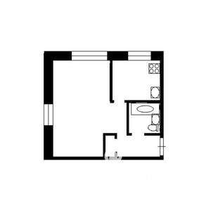 1-к квартира, вторичка, 32м2, 1/1 этаж