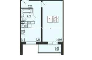 1-к квартира, вторичка, 33м2, 5/10 этаж