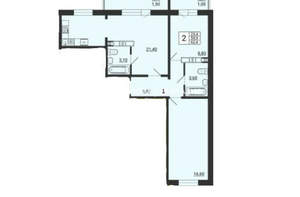 2-к квартира, вторичка, 62м2, 5/10 этаж