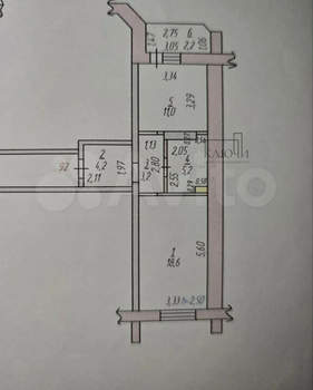 1-к квартира, вторичка, 42м2, 1/9 этаж