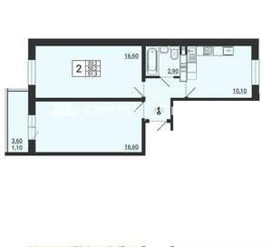 2-к квартира, вторичка, 51м2, 5/10 этаж