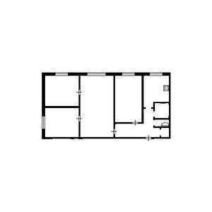 4-к квартира, вторичка, 61м2, 1/6 этаж