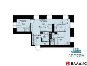 3-к квартира, вторичка, 64м2, 3/4 этаж