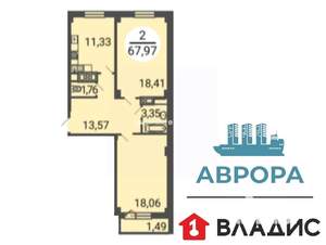 2-к квартира, вторичка, 57м2, 15/16 этаж