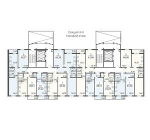 2-к квартира, вторичка, 61м2, 1/16 этаж