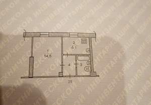 1-к квартира, вторичка, 28м2, 2/2 этаж